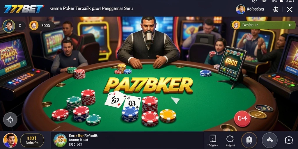 Tangkapan layar dari permainan Poker yang mendebarkan di 777BET.