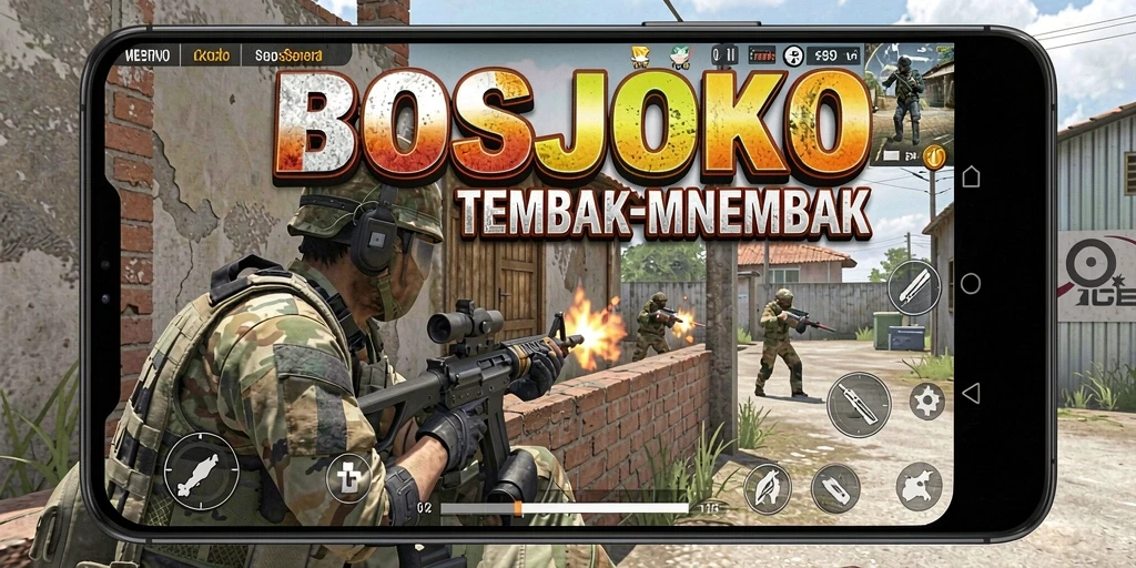Tampilan aksi seru dalam game BOSJOKO yang menegangkan.