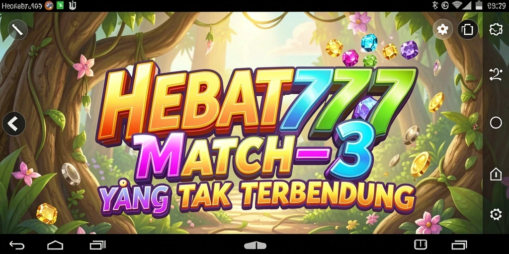 Tampilan gameplay seru HEBAT777 dalam aksi Match-3.