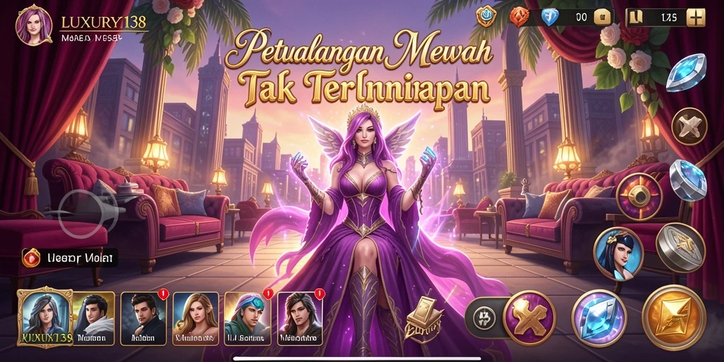 Tampilan gameplay <strong>LUXURY138</strong> yang memukau saat menjelajahi dunia petualangan.