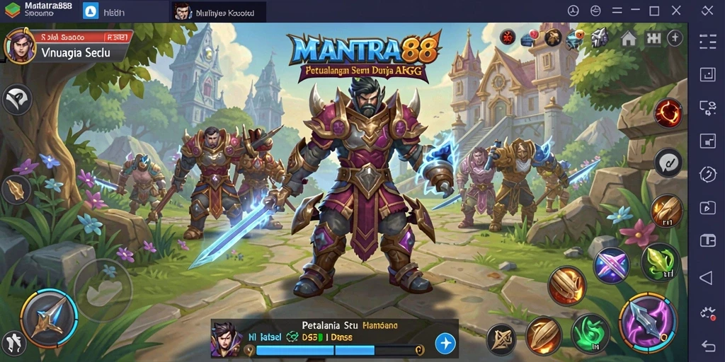Screenshot gameplay ARPG dalam MANTRA88 yang menampilkan aksi seru.