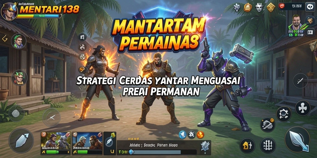 Tampilan gameplay strategis yang intens dan mendebarkan.
