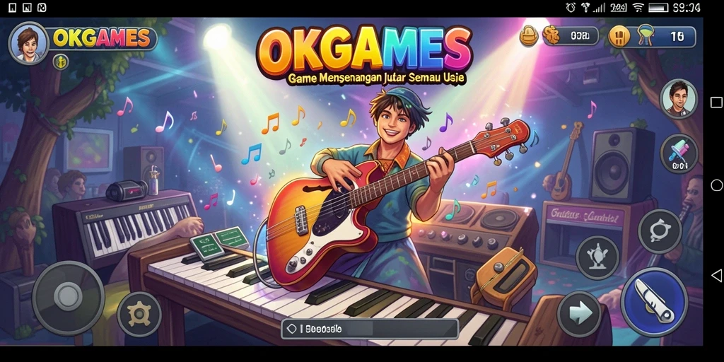 Tampilan gameplay seru dan interaktif dari OKGAMES.