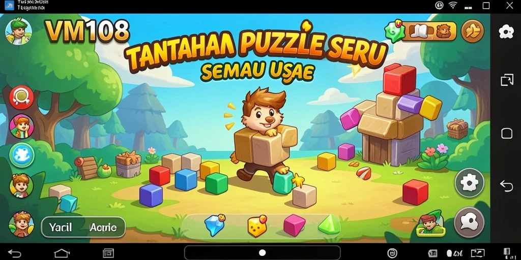 Screenshot menunjukkan tampilan gameplay menarik dari VM108.